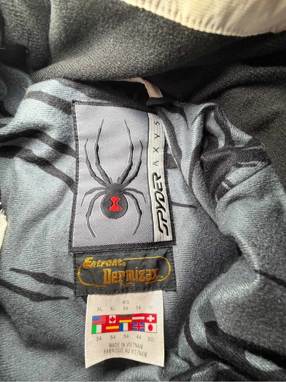 Spyder Gray Jacket with Black and Red Logo Accents